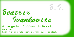 beatrix ivankovits business card